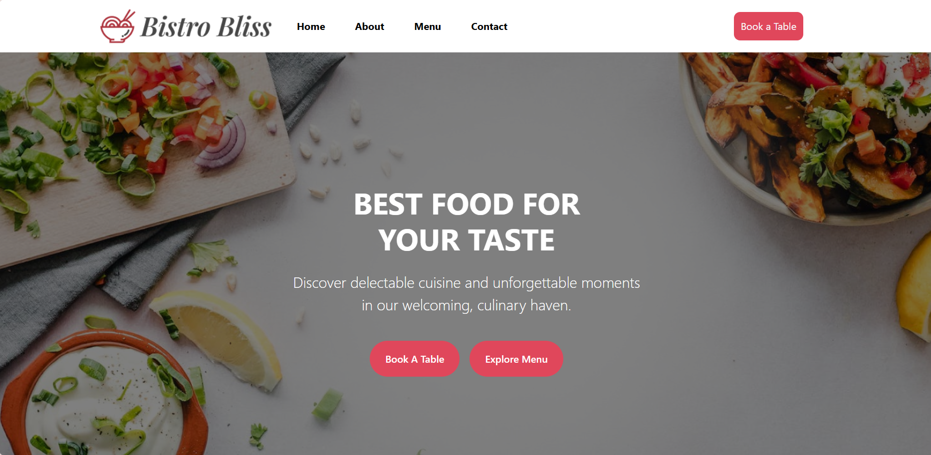 Bistro Bliss Website
