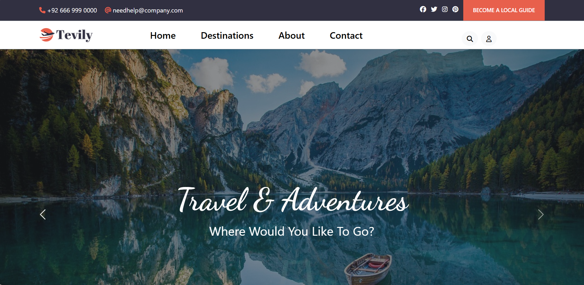 Tevily Travel Website